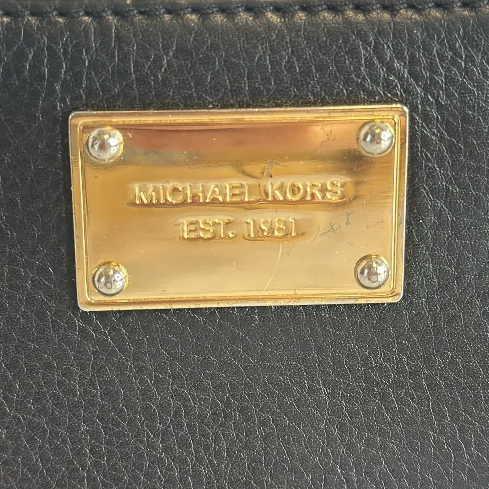 Michael‎ Kors Black Continental Zip Leather Wallet